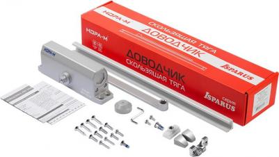 Доводчик дверной нора-м 450 Slider, 110-150 кг, Серый (19304) – фото 1