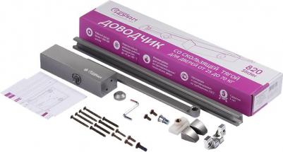 Доводчик дверной со скользящей тягой 820 Slider, от 25 до 70 кг - Графит – фото 1