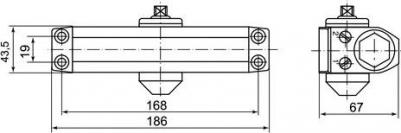 Доводчик 1045 D белый – фото 2