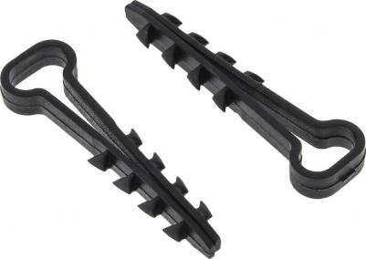 Дюбель-хомут для плоского кабеля PROxima SQ 10 мм черный 50 шт. plc-cd-5x10b