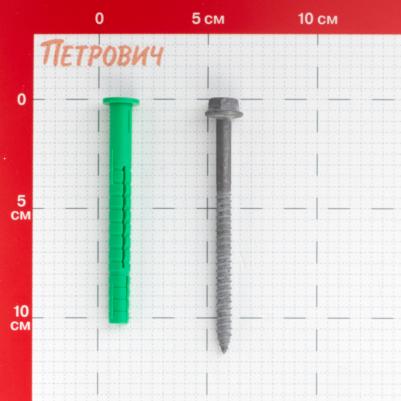 Дюбель фасадный АНФ-Л с шурупом шестигранная головка 10x105 мм коррозионностойкий – фото 1