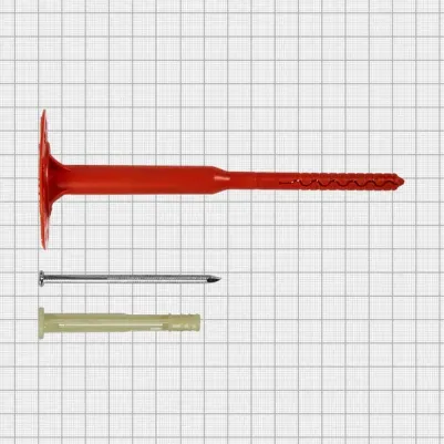 Дюбель для теплоизоляции 8х155 мм металлический гвоздь с термоголовкой – фото 2
