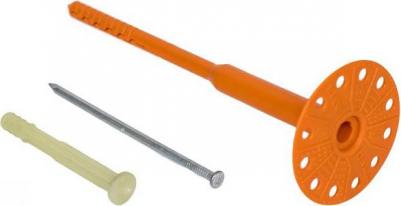 Дюбель для теплоизоляции 8х175 мм металлический гвоздь с термоголовкой – фото 2