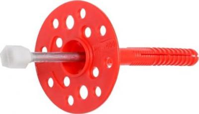 Дюбель для теплоизоляции SMW3-54090-1000, 10х100 мм, с металлическим гвоздем, термоголовка – фото 1