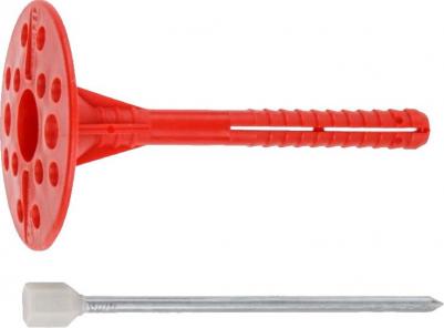 Дюбель для теплоизоляции SMW3-54090-1000, 10х100 мм, с металлическим гвоздем, термоголовка – фото 2