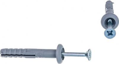 Дюбель-гвоздь SMV2-40894-5, 6х40 мм, полипропилен, потай, 5 кг