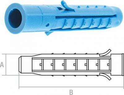 Дюбель распорный 6х30 мм четырехсегментный 40 штук (SMZ2-42315-40) – фото 1