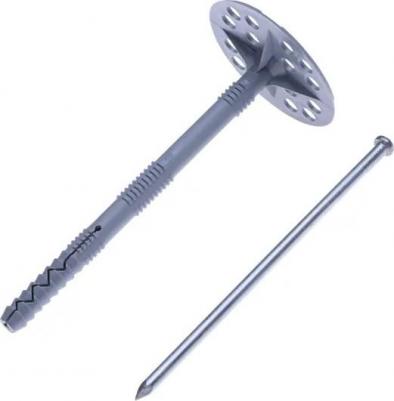 Дюбель для теплоизоляции, с металлическим гвоздём, 10х140, 30 шт – фото 1