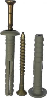 универсальный Дюбель-гвоздь грибовидная манжета полипропилен 6x80 мм 100 штук в упаковке – фото 1