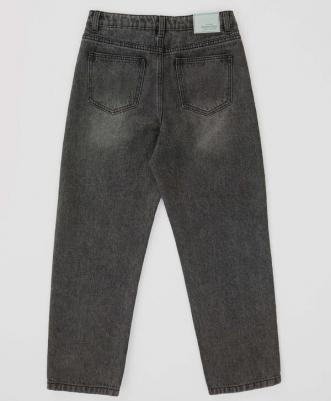 Джинсы Regular fit прямого кроя с эффектом варки серые от, 164, 224BBGJC6305 – фото 2