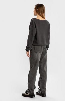 Джинсы Regular fit прямого кроя с эффектом варки серые от, 164, 224BBGJC6305 – фото 5