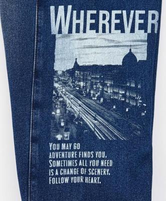 Джинсы широкие Antifit утепленные синие детские, 170, 224BBGJC6404 – фото 2