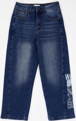 Джинсы широкие Antifit утепленные синие детские, 170, 224BBGJC6404 – фото 4