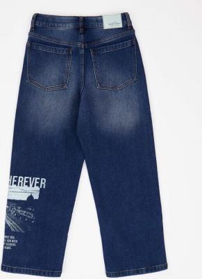 Джинсы широкие Antifit утепленные синие детские, 170, 224BBGJC6404 – фото 6