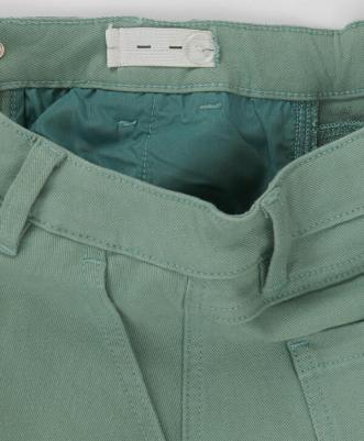 Джинсы свободные Baggy с защипами зеленые детские, 164, 224BBGJC6301 – фото 1