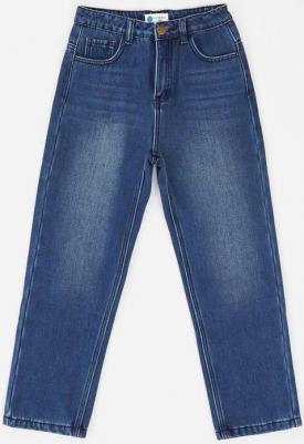 Джинсы утепленные прямые Regular fit с эффектом варки синие, 164, 224BBBJC6403 – фото 3