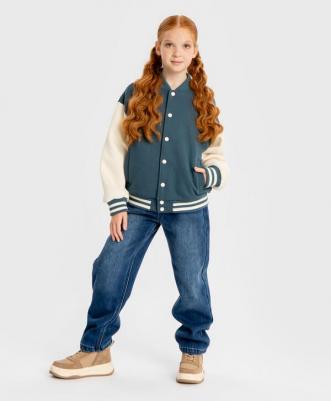 Джинсы утепленные прямые Regular fit с эффектом варки синие, 164, 224BBBJC6403 – фото 4