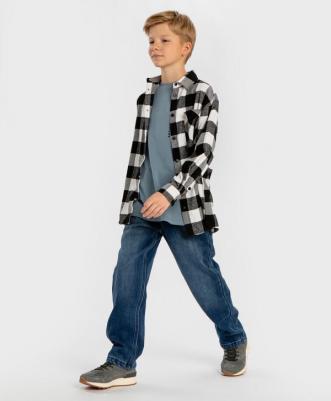 Джинсы утепленные прямые Regular fit с эффектом варки синие, 164, 224BBBJC6403 – фото 6