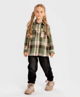 Джинсы утепленные прямые Regular fit черные детские, 110, 224BBBMC6405 – фото 1