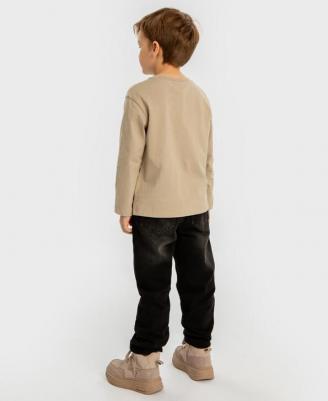 Джинсы утепленные прямые Regular fit черные детские, 110, 224BBBMC6405 – фото 3