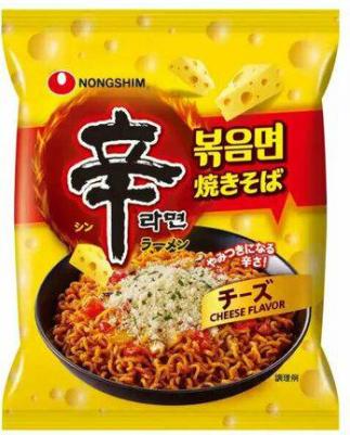 Лапша Шин Рамен жареная со вкусом сыра "Shin Ramyun Stir fry cheese" м/у 136 г. Корея – фото 3