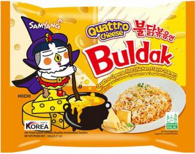 Лапша быстрого приготовления 4 сыра Hot Chicken Flavor Ramen Quattro Cheese 145 г – фото 4