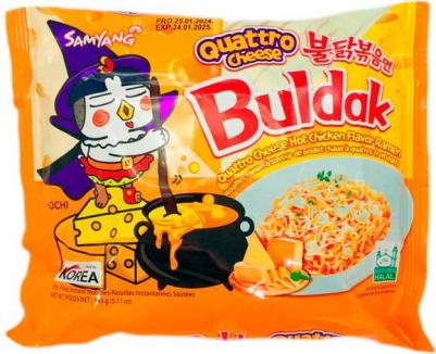 Лапша быстрого приготовления 4 сыра Hot Chicken Flavor Ramen Quattro Cheese 145 г – фото 5