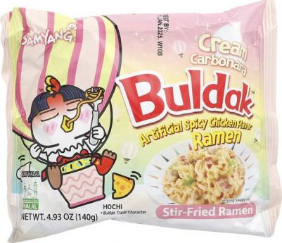 Лапша м/у Buldak Cream Carbonara о вкусом острой курицы в соусе крем-карбонара, 140г. х5шт – фото 3