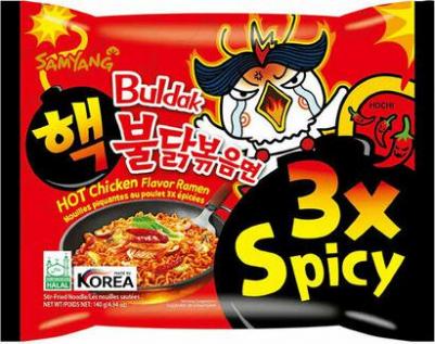 Лапша сублимированная Hot Chicken Flavor Ramen 3x Spicy - со вкусом курицы, экстремально острая, 140гр – фото 2