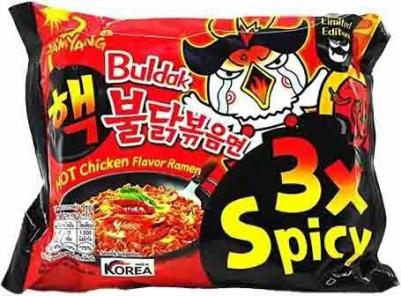 Лапша x3 Spicy самая острая лапша, Халяль, 5 шт по 140 г – фото 1