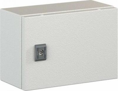 Корпус металлический с монтажной панелью 400мм x 300мм x 150мм, IP66, замок с ключом, серый, ST – фото 4