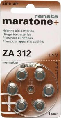 ZA312 BL-6 Mercury Free, батарейка для слуховых аппаратов, 1.4 V,170mAh), цена за 1 упак – фото 3