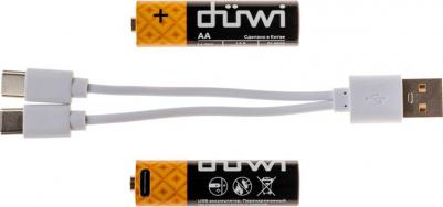 Аккумулятор, USB-C, Li-Ion, AA,1.5V, 1800 мАч, 2шт., кабель для зарядки, 62010 5, цена за 1 шт – фото 8