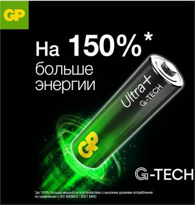 AAA Батарейка Ultra Plus Alkaline 24AUPA21-2CRSB2, 2 шт. 10 шт./кор – фото 9