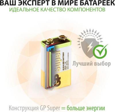 Батарейка крона (6LR61) Super (1604A-OS1) – фото 1