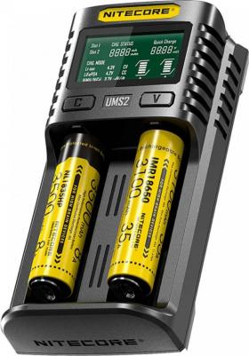 Зарядное устройство UMS2 Intelligent USB Charger QC 2.0 2 слота, универсальное Li-ion/LiFePO4/Ni-MH/Ni-Cd