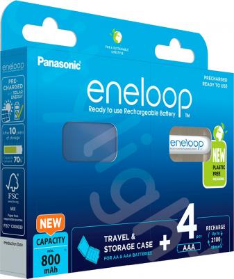 Аккумулятор Eneloop BK-4MCDEC4BE 800 mAh 4шт AAA + кейс – фото 1