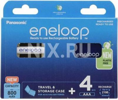 Аккумулятор Eneloop BK-4MCDEC4BE 800 mAh 4шт AAA + кейс – фото 10