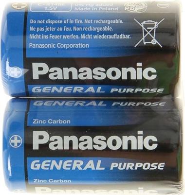 Батарейка солевая General Purpose, C, R14-2s, 1.5в, спайка, 2 шт – фото 1