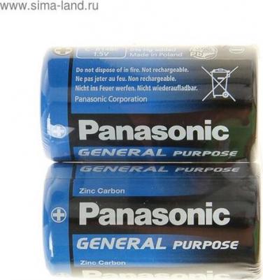 Батарейка солевая General Purpose, C, R14-2s, 1.5в, спайка, 2 шт