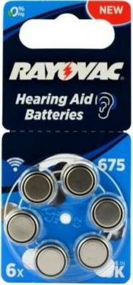 Батарейка 675, в упаковке: 6 шт