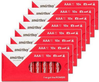 Батарейка AAA/LR03 (1.5 В) алкалиновая (картон, 10шт.) (SBBA-3A10BX)