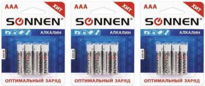 Батарейки комплект 4 шт., Alkaline, AAA, алкалиновые, мизинчиковые, в блистере, 451088 – фото 15