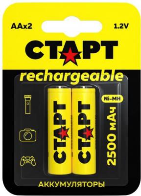 Аккумулятор, 2500 mAh, Ni-MH, HR6, АА, 2 шт – фото 1