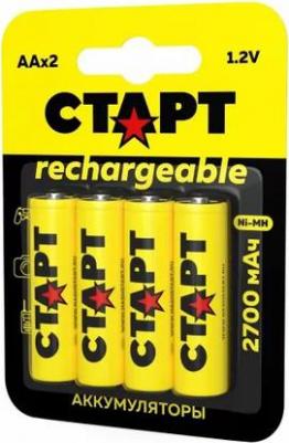 Аксессуары и запчасти для техники для красоты Аккумуляторные батарейки HR6 AA 2700mAh Ni-MH BL3+1 4 – фото 2