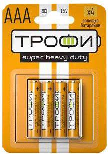 Батарея R03-4BL, AAA, 1.5V 4шт – фото 1