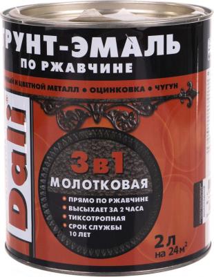 Грунт-эмаль по ржавчине 2л чёрная молотковая – фото 2