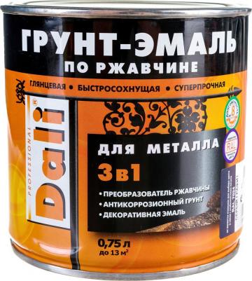 Грунт-эмаль по ржавчине 3 в 1, глянцевая, 0,75 л, серый графит – фото 1