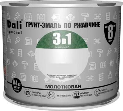 Грунт-эмаль по ржавчине 3 в 1 Special молотковая цвет зелёный 0.4 кг – фото 1