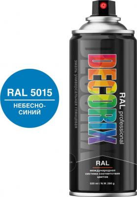 Decorix Аэрозольная эмаль RAL Professional небесно-синий RAL 5015 520 мл